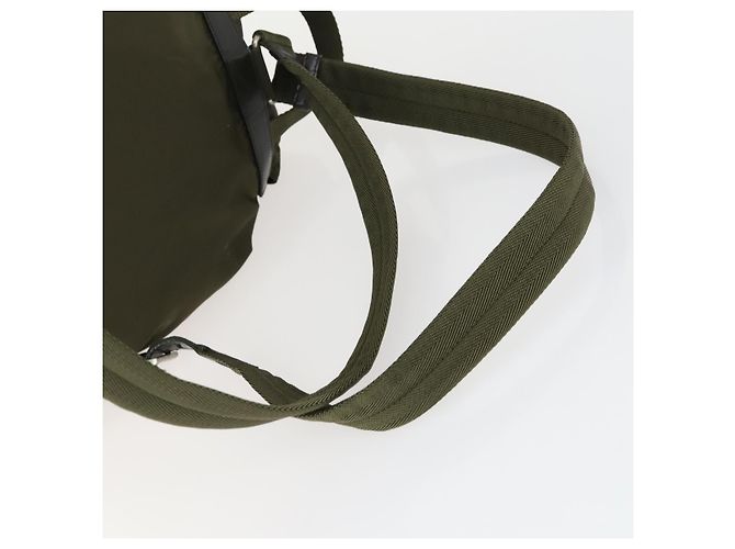 PRADA Backpack Nylon Khaki Silver Auth 166398 Silvery - view 9