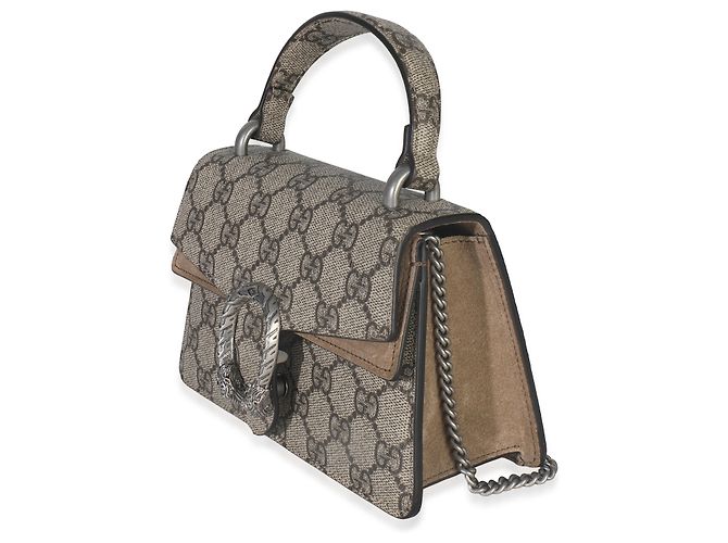 Gucci Beige GG Supreme Canvas Mini Dionysus Top Handle Bag - Ansicht 3