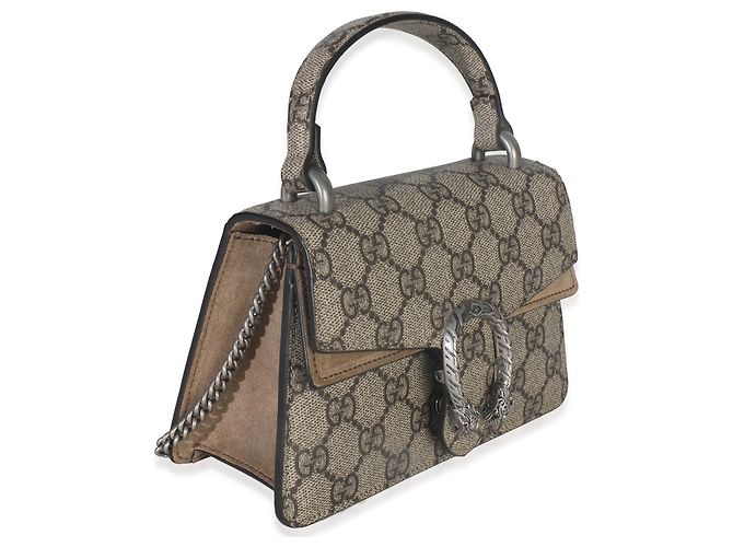 Gucci Beige GG Supreme Canvas Mini Dionysus Top Handle Bag - Ansicht 4