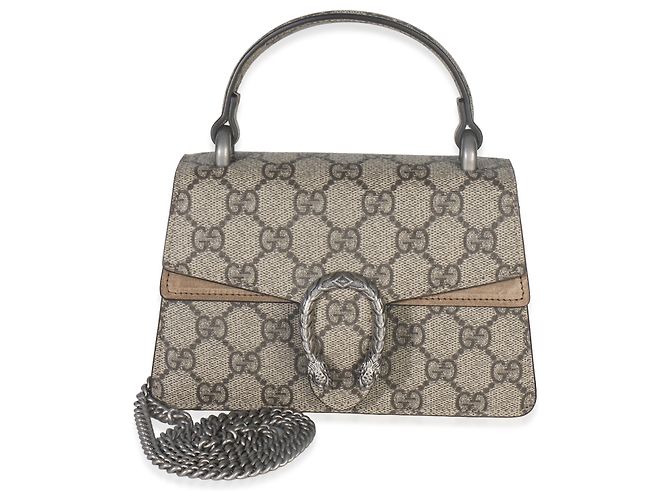 Gucci Beige GG Supreme Canvas Mini Dionysus Top Handle Bag - Ansicht 8