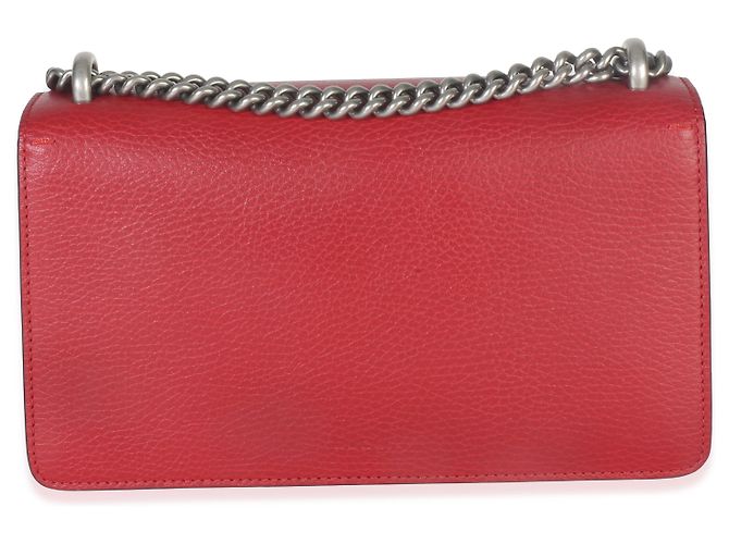 Borsa a Spalla Small Dionysus in Pelle di Vitello Rosso a Granulato Gucci - vista 2