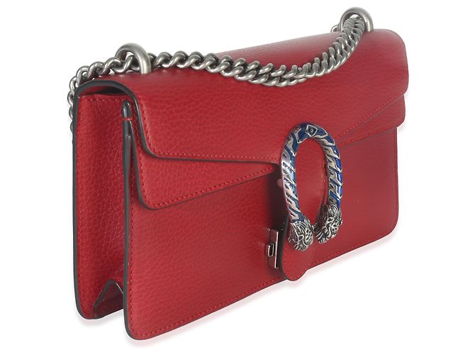Borsa a Spalla Small Dionysus in Pelle di Vitello Rosso a Granulato Gucci - vista 4
