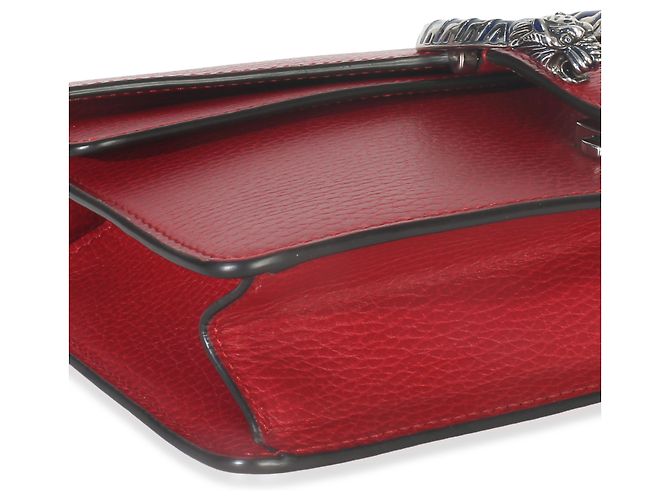 Borsa a Spalla Small Dionysus in Pelle di Vitello Rosso a Granulato Gucci - vista 7