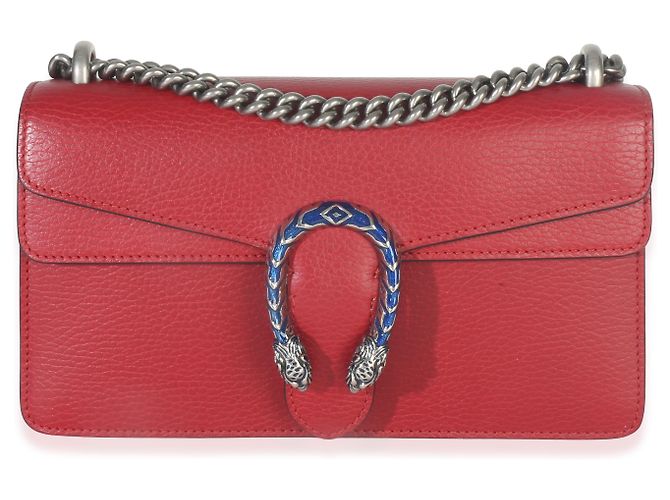Borsa a Spalla Small Dionysus in Pelle di Vitello Rosso a Granulato Gucci - vista 8