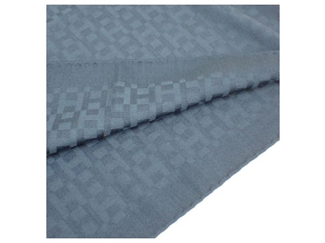 Stola in cashmere, lana e seta blu navy Hermès - vista 3