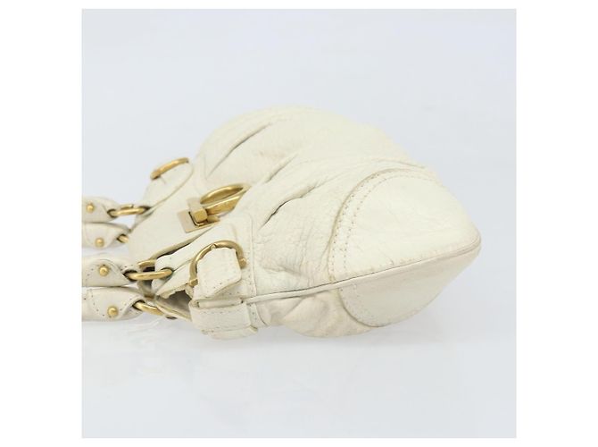 Salvatore Ferragamo Gancini Leather Bianco - vista 4