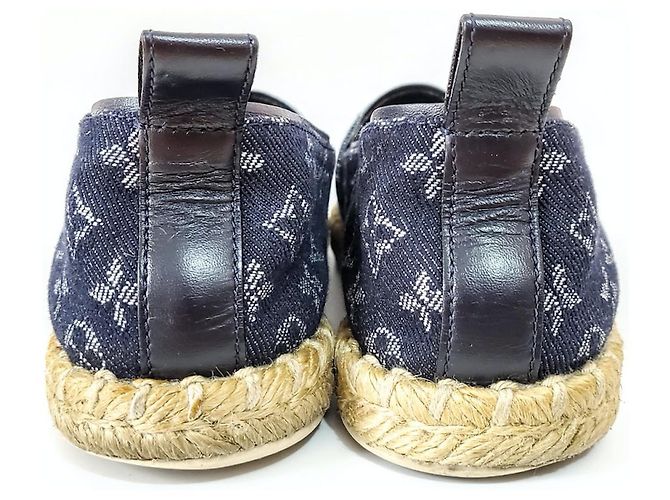 Louis Vuitton Espadrillas Mules Monogram Denim Blu Navy - vista 5