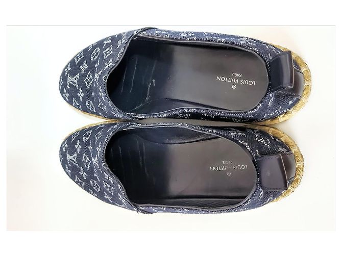 Louis Vuitton Espadrillas Mules Monogram Denim Blu Navy - vista 6