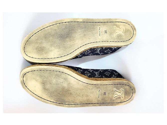 Louis Vuitton Espadrillas Mules Monogram Denim Blu Navy - vista 9