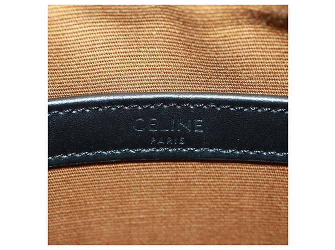 Céline Celine Logo Messenger Bag Triomphe aus beschichtetem Canvas Medium Schwarz - Ansicht 6