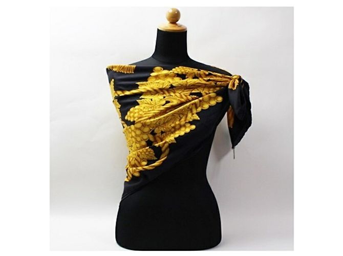 Bufanda Chanel negra y amarilla Negro Amarillo - vista 3