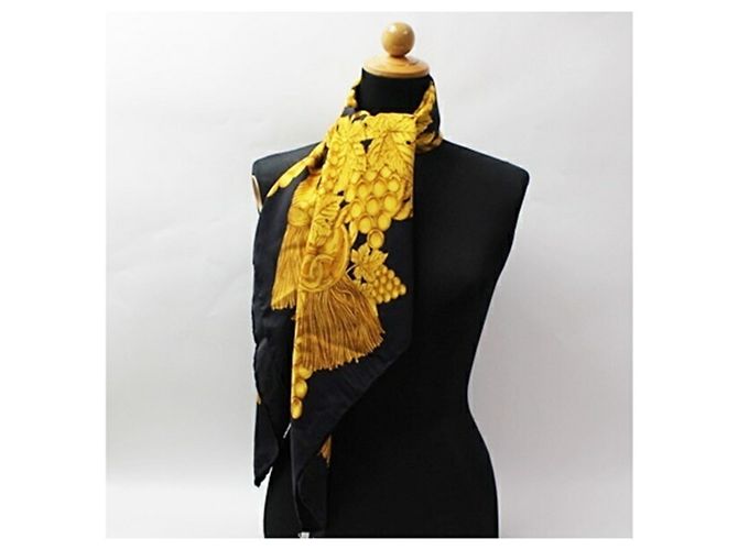Bufanda Chanel negra y amarilla Negro Amarillo - vista 4