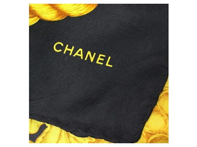 Bufanda Chanel negra y amarilla Negro Amarillo - vista 5