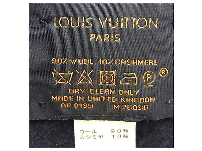 Stola in lana e cashmere blu Louis Vuitton - vista 2