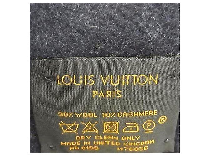 Stola in lana e cashmere blu Louis Vuitton - vista 4