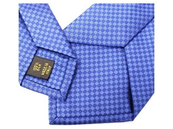 Cravatta in seta Louis Vuitton in blu - vista 6