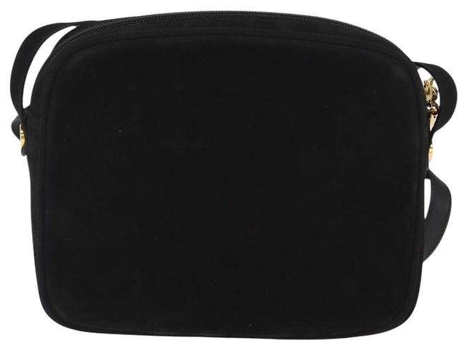 Borsa Clutch Vala in suede Salvatore Ferragamo Nero - vista 2