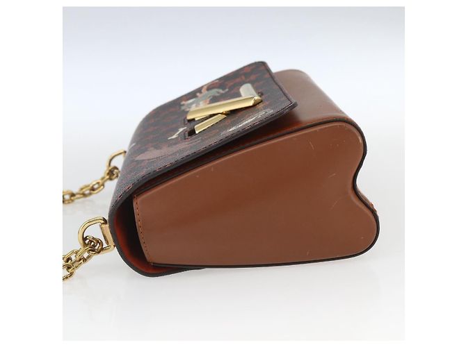 Borsa Louis Vuitton Twist Edizione Limitata Grace Coddington Catogram Canvas MM Marrone - vista 3