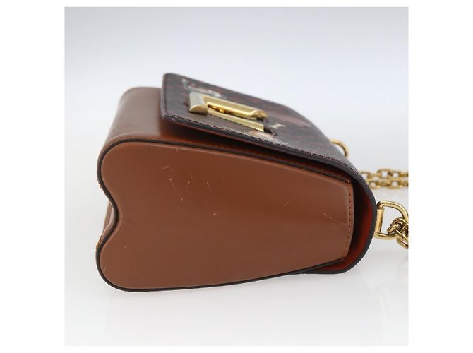 Borsa Louis Vuitton Twist Edizione Limitata Grace Coddington Catogram Canvas MM Marrone - vista 4