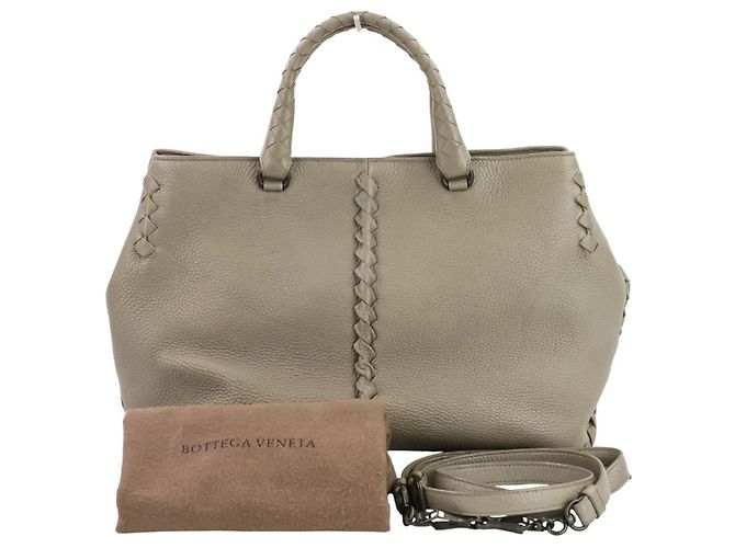 Borsa Bottega Veneta grigia Intrecciato 2 in 1 - vista 10