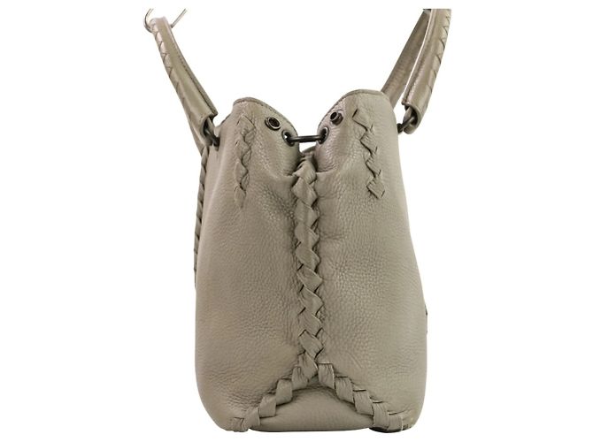 Borsa Bottega Veneta grigia Intrecciato 2 in 1 - vista 4