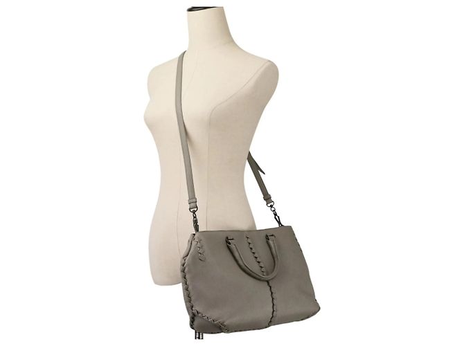 Borsa Bottega Veneta grigia Intrecciato 2 in 1 - vista 9