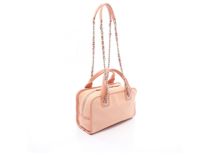 Borsa da bowling Deauville di Chanel Rosa - vista 2