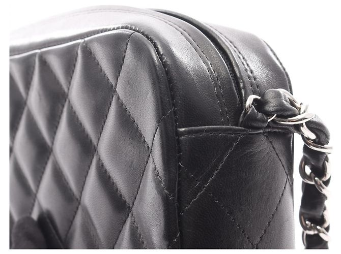 Borsa a Spalla in Pelle di Agnello Nera Matelassé Chanel Nero - vista 11