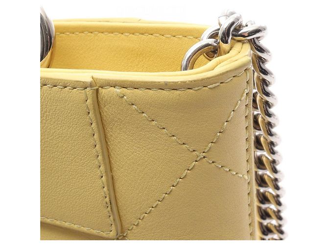Borsa a Spalla Bucket Matelassé Chanel Giallo - vista 11