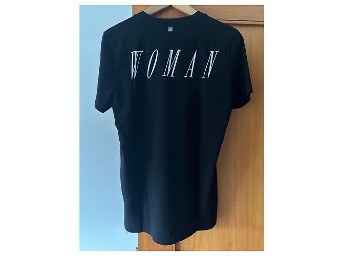 Off White T-shirt Off-White Nera con Logo e Scritta 'Woman' Nero - vista 3