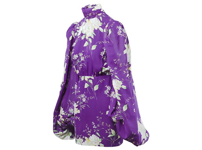 Autre Marque Mini-Kleid mit Blumenmuster Gobi von The Attico Lila - Ansicht 2