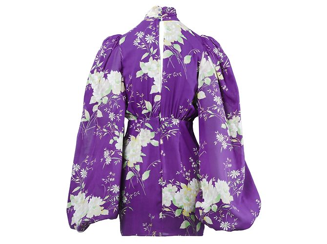 Autre Marque Mini-Kleid mit Blumenmuster Gobi von The Attico Lila - Ansicht 3