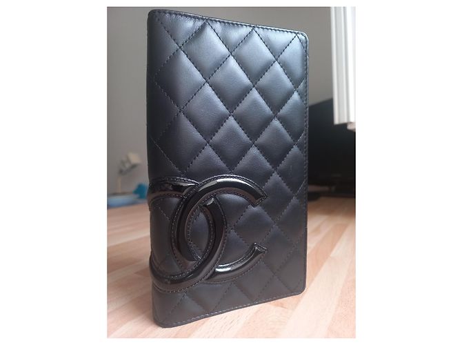 Cartera Agenda Chanel de Cuero Cambon Negro - vista 4