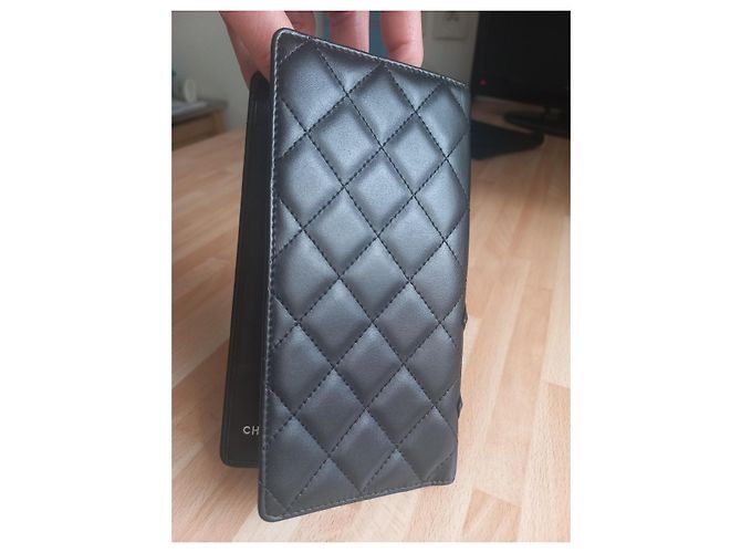 Cartera Agenda Chanel de Cuero Cambon Negro - vista 6