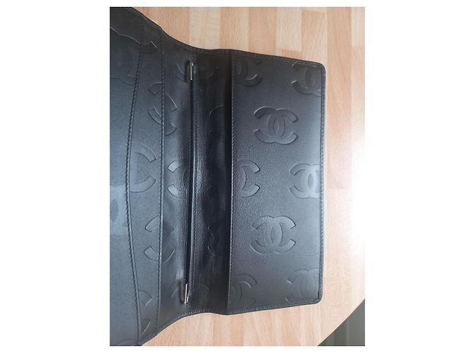 Cartera Agenda Chanel de Cuero Cambon Negro - vista 8
