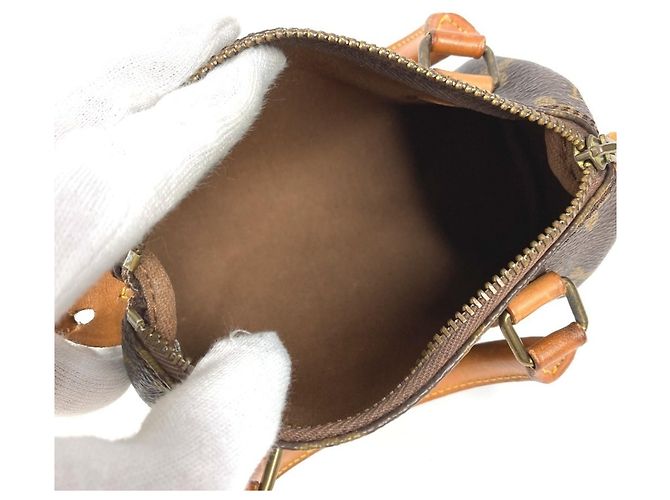 Borsa Boston Mini Speedy Monogram Louis Vuitton Marrone Monogramma - vista 13