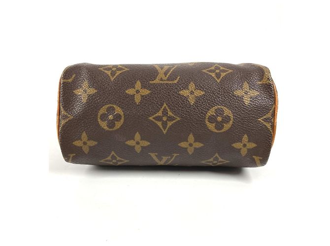 Borsa Boston Mini Speedy Monogram Louis Vuitton Marrone Monogramma - vista 5