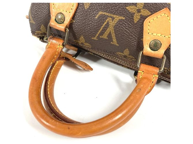 Borsa Boston Mini Speedy Monogram Louis Vuitton Marrone Monogramma - vista 8