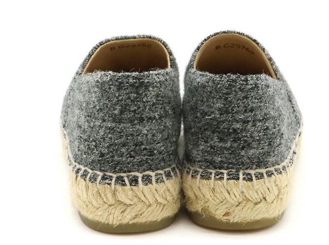Chanel Espadrilles de Lin Lã Veludo Planas Marrom Preto - vista 3