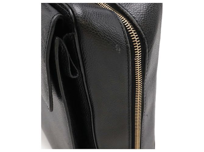 Borsa in Pelle Caviar Chanel Coco Mark Nero - vista 4