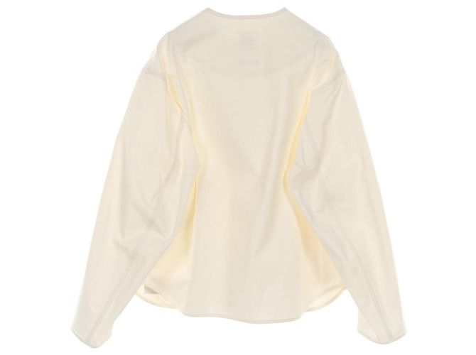 Chaqueta de algodón con botones Hermès Sellier Beige Crudo - vista 2