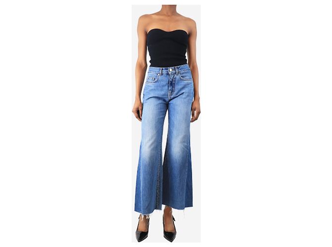 Autre Marque Gerade Jeans mit blauen Einsätzen - Größe UK 6 - Ansicht 2
