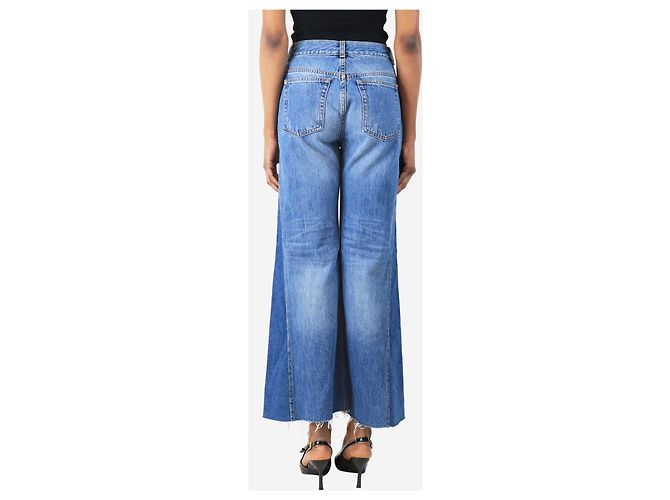 Autre Marque Gerade Jeans mit blauen Einsätzen - Größe UK 6 - Ansicht 3
