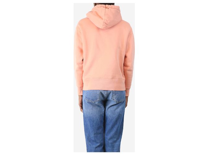 Acne Hoodie in Lachsrosa mit Smiley - Größe XXS - Ansicht 2
