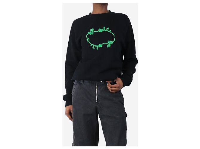 Off White Schwarzer Sweatshirt mit appliziertem Logo - Größe XS - Ansicht 3