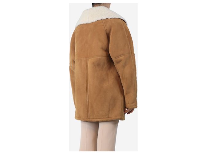 Autre Marque Abrigo de shearling marrón - tamaño M Castaño - vista 2