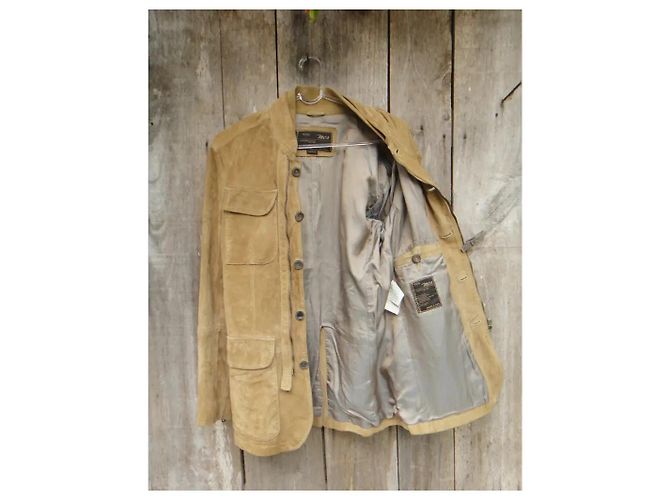 Autre Marque MCS Wildlederjacke Hellbraun - Ansicht 4
