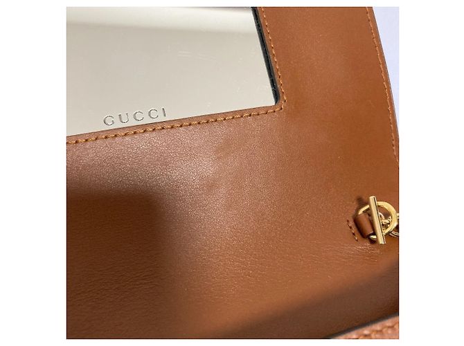 Borsa a Spalla in Pelle GG Matelassé Gucci Marrone - vista 16
