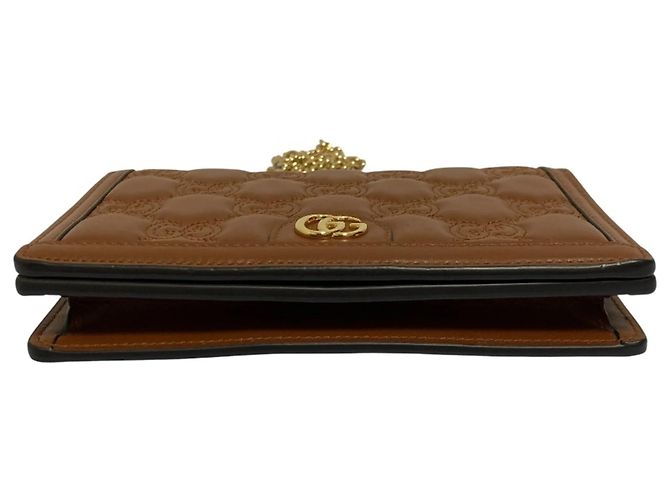 Borsa a Spalla in Pelle GG Matelassé Gucci Marrone - vista 5