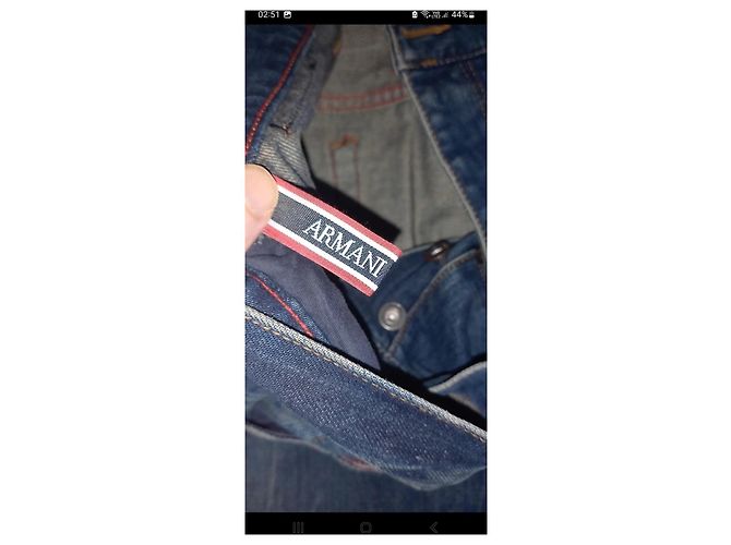Jeans Armani Jeans AJ Slim Fit Blu Denim Cotone - vista 3